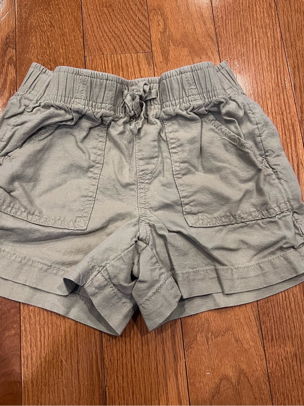 Members Mark Khakis Linen Blend Pull On Shorts Youth Girls Size 7/8